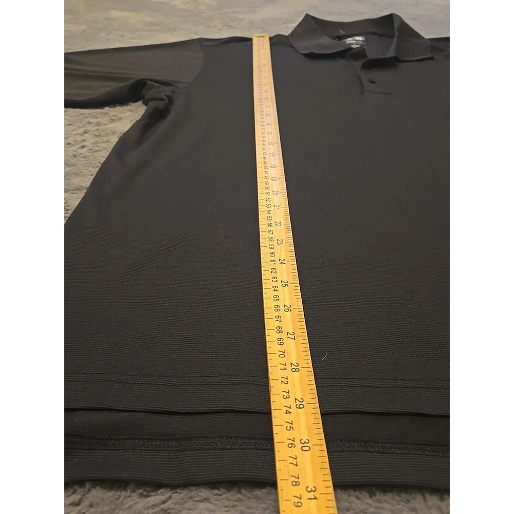 Adidas Climalite Polo Mens Large Black Short Sleeve Golf Performance Athletic L‎